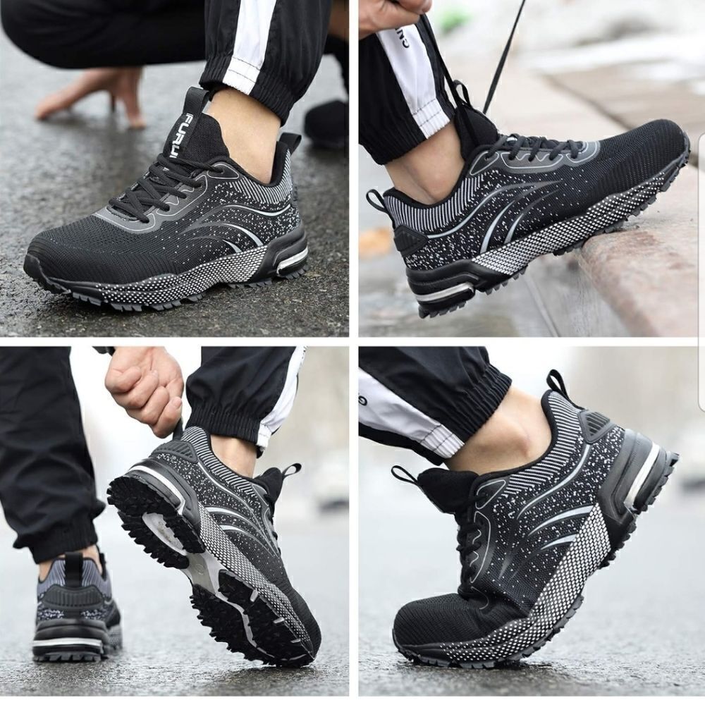 Furuian Steel Toe Shoes for Men Women Lightweight Safety Shoes Comfortable Steel